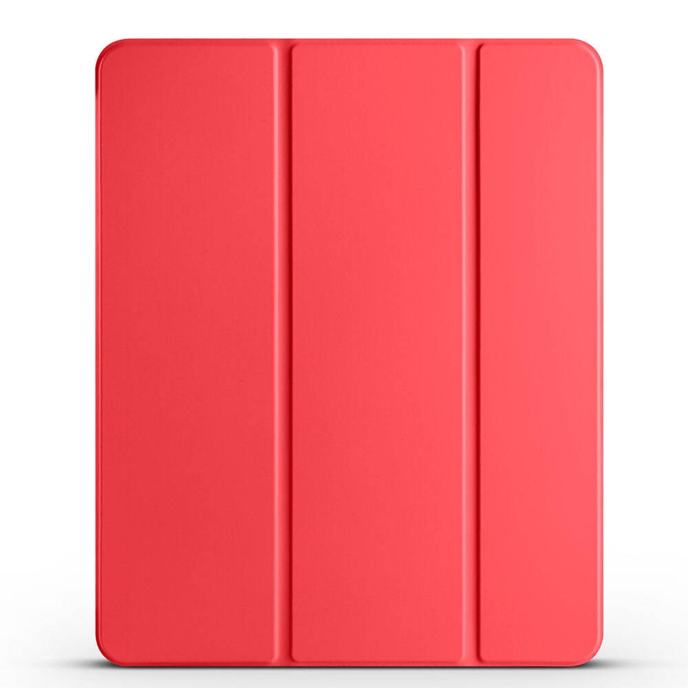 Apple iPad Pro 13 2024 Zore Smart Cover Kalem Bölmeli Standlı 1-1 Kılıf - Kırmızı