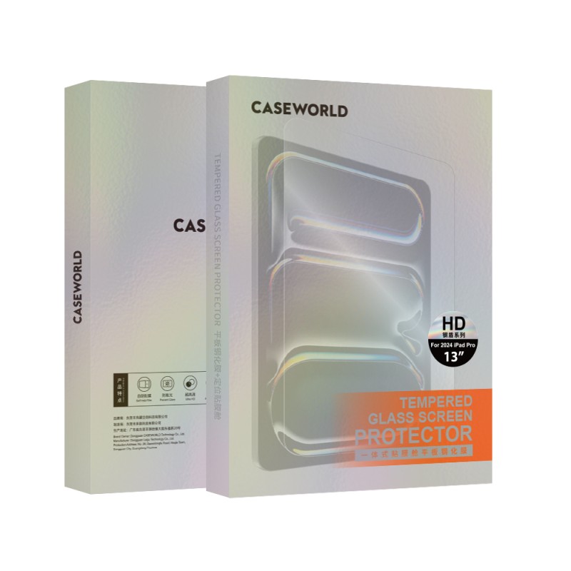 Apple iPad Pro 13 2025 M5 CaseWorld Steel Shield Serisi Temperli Cam Ekran Koruyucu + Uygulama Aparatı - 7