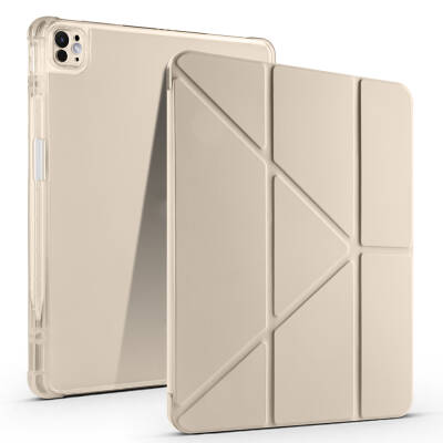 Apple iPad Pro 13 2025 M5 Kılıf Zore Tri Folding Kalem Bölmeli Standlı Kılıf - Zore