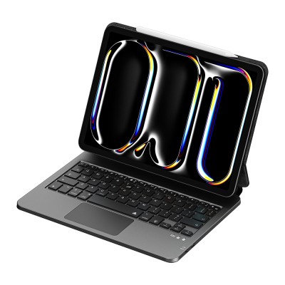 Apple iPad Pro 13 2025 M5 Wiwu MK-003 Gizli Kalem Bölmeli Klavyeli Standlı Kılıf - 8