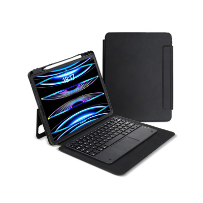 Apple iPad Pro 13 2025 M5 Zore Border Keyboard Bluetooh Bağlantılı Standlı Klavyeli Tablet Kılıfı - Zore