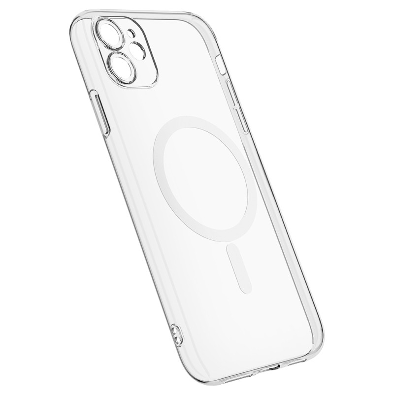 Apple iPhone 11 Camera Protected M-Safe Charging Transparent Zore London Hard PC Case - 4