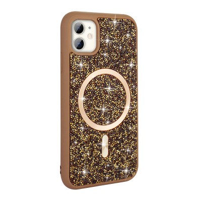 Apple iPhone 11 Case Diamond Design Magsafe charging Zor Mosaic Silicone Cover - 2
