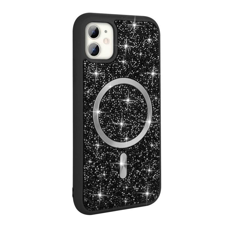 Apple iPhone 11 Case Diamond Design Magsafe charging Zor Mosaic Silicone Cover - 4
