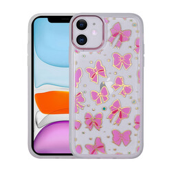 Apple iPhone 11 Case Figured Patterned Luminous Hard Zore Sos Cover - Zore