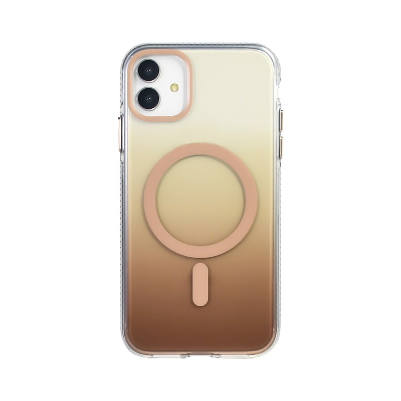 Apple iPhone 11 Case M-safe Charging Feature Transparent Color Transition Zore Toros Cover - 12