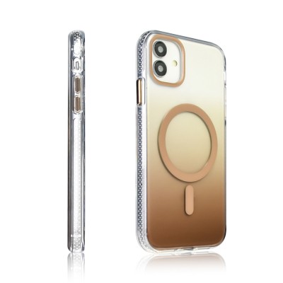 Apple iPhone 11 Case M-safe Charging Feature Transparent Color Transition Zore Toros Cover - 20