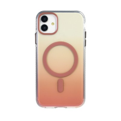 Apple iPhone 11 Case M-safe Charging Feature Transparent Color Transition Zore Toros Cover - 13