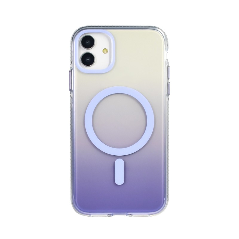 Apple iPhone 11 Case M-safe Charging Feature Transparent Color Transition Zore Toros Cover - 11