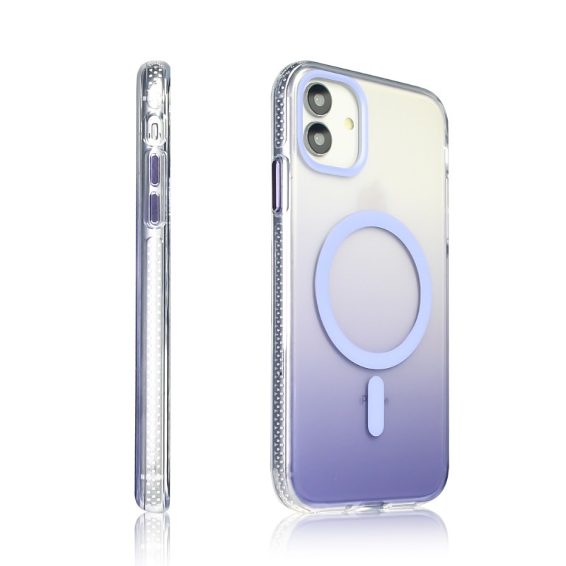 Apple iPhone 11 Case M-safe Charging Feature Transparent Color Transition Zore Toros Cover - 19