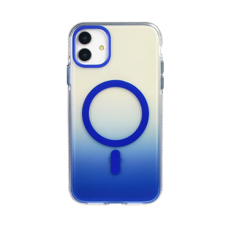 Apple iPhone 11 Case M-safe Charging Feature Transparent Color Transition Zore Toros Cover - 16