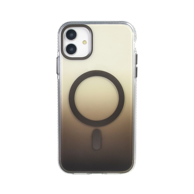 Apple iPhone 11 Case M-safe Charging Feature Transparent Color Transition Zore Toros Cover - 17