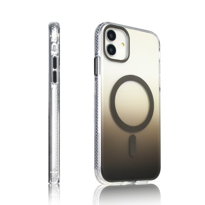 Apple iPhone 11 Case M-safe Charging Feature Transparent Color Transition Zore Toros Cover - 25