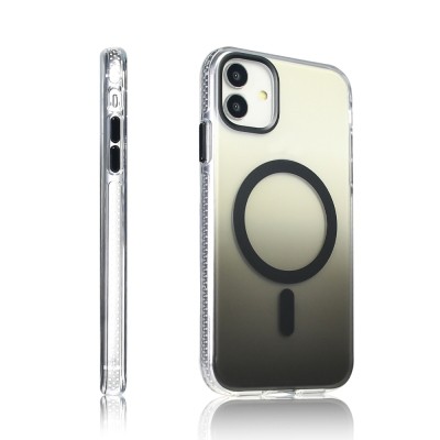 Apple iPhone 11 Case M-safe Charging Feature Transparent Color Transition Zore Toros Cover - 27