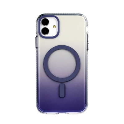 Apple iPhone 11 Case M-safe Charging Feature Transparent Color Transition Zore Toros Cover - 18