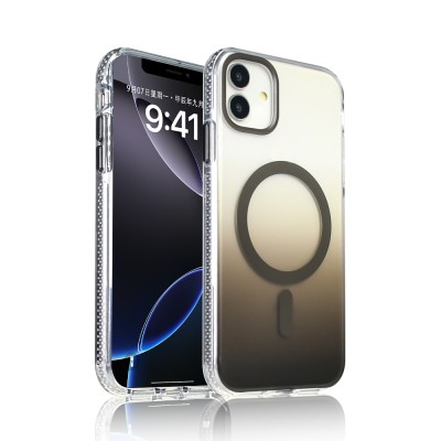 Apple iPhone 11 Case M-safe Charging Feature Transparent Color Transition Zore Toros Cover - 6