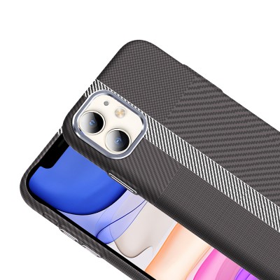 Apple iPhone 11 Case Magsafe Charging Feature Carbon Fiber Look Zore Gros Cover - 11