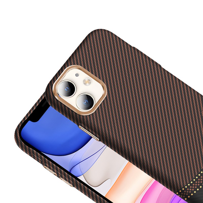 Apple iPhone 11 Case Magsafe Charging Feature Carbon Fiber Look Zore Gros Cover - 17