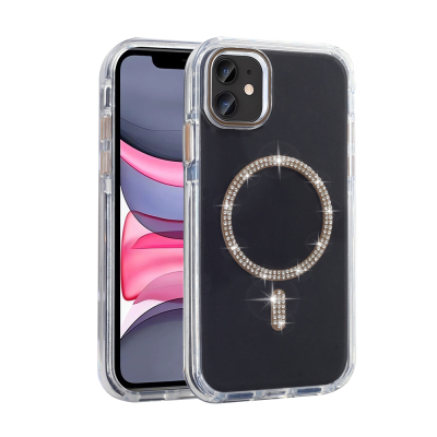 Apple iPhone 11 Case Stone Design M-safe Charging Feature Zore Koment Silicone Cover - Zore