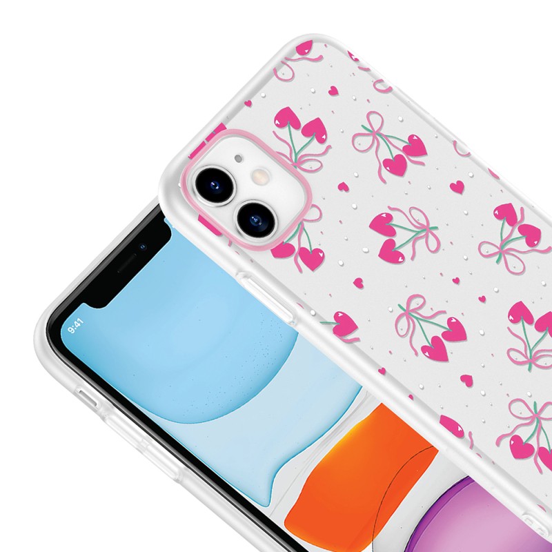 Apple iPhone 11 Case with Camera Protector, Patterned Zore Clip Cover - 11