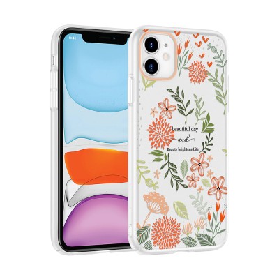 Apple iPhone 11 Case with Camera Protector, Patterned Zore Clip Cover - 4