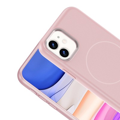 Apple iPhone 11 Case with M-Safe Charging Feature, Metal Camera Frame, Zore Edi Silicone Cover - 20