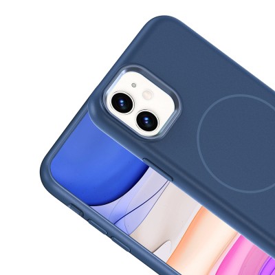 Apple iPhone 11 Case with M-Safe Charging Feature, Metal Camera Frame, Zore Edi Silicone Cover - 22