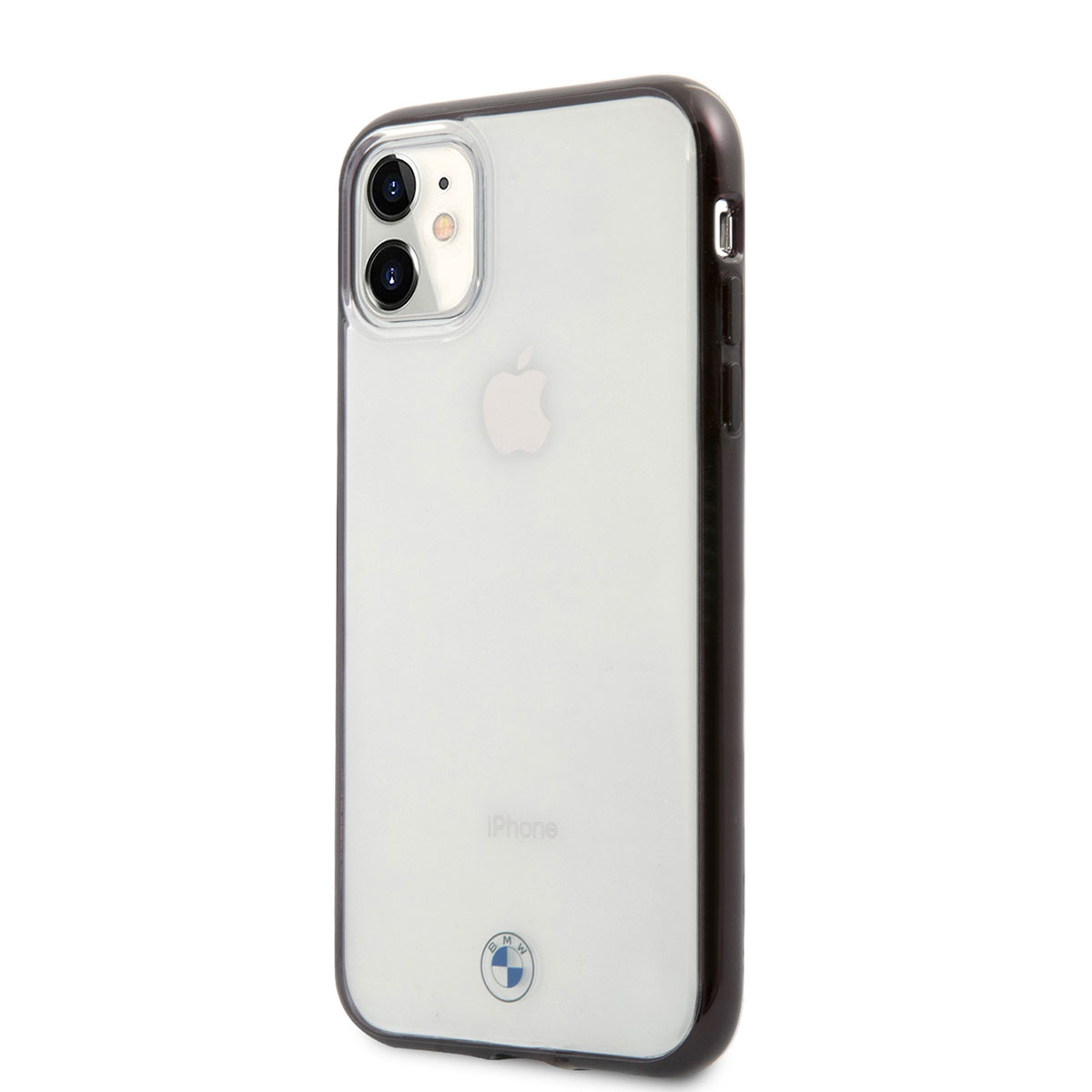 Apple iPhone 11 Kılıf BMW Transparan Elektroplatin Kenar Kaplama Dizayn Kapak - Şeffaf-Siyah