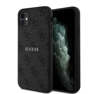 Apple iPhone 11 Kılıf Guess Orjinal Lisanslı 4G Desen Yazı Logolu Kapak - Guess