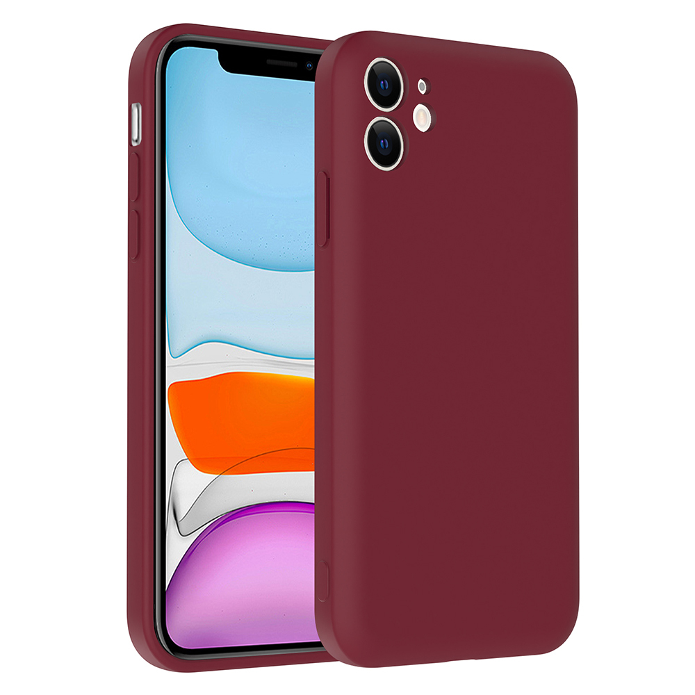 iPhone 11 Kılıf Kamera Korumalı Kartlık Hazneli NXXA Vitra Kapak - Mürdüm
