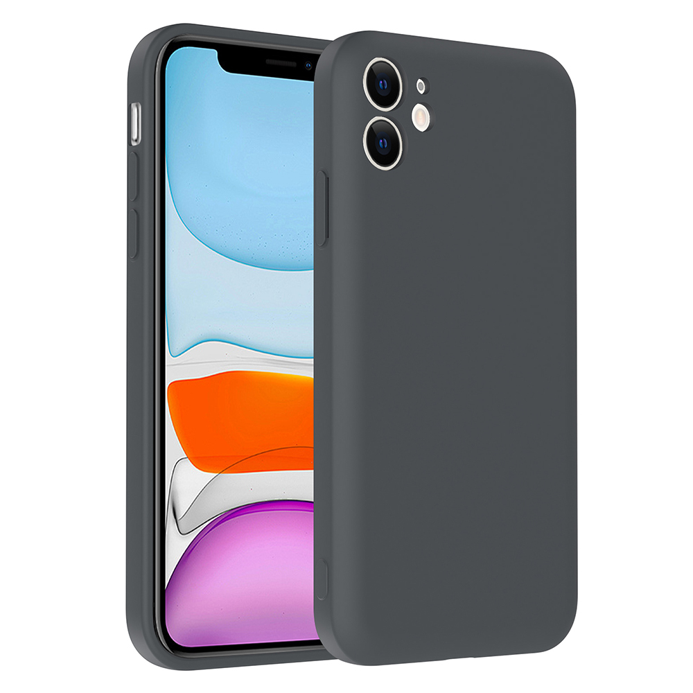 iPhone 11 Kılıf Kamera Korumalı Kartlık Hazneli NXXA Vitra Kapak - Gri