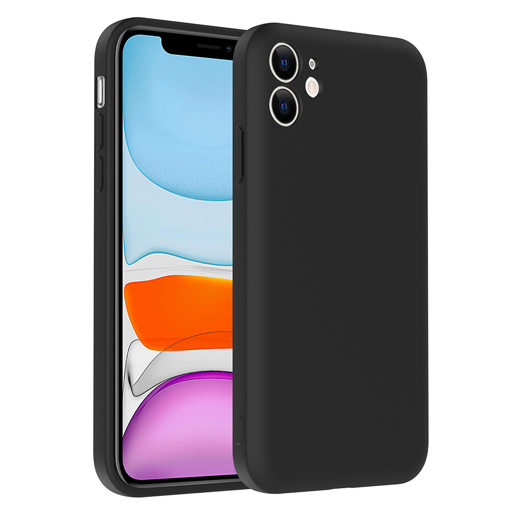 iPhone 11 Kılıf Kamera Korumalı Kartlık Hazneli NXXA Vitra Kapak - Siyah