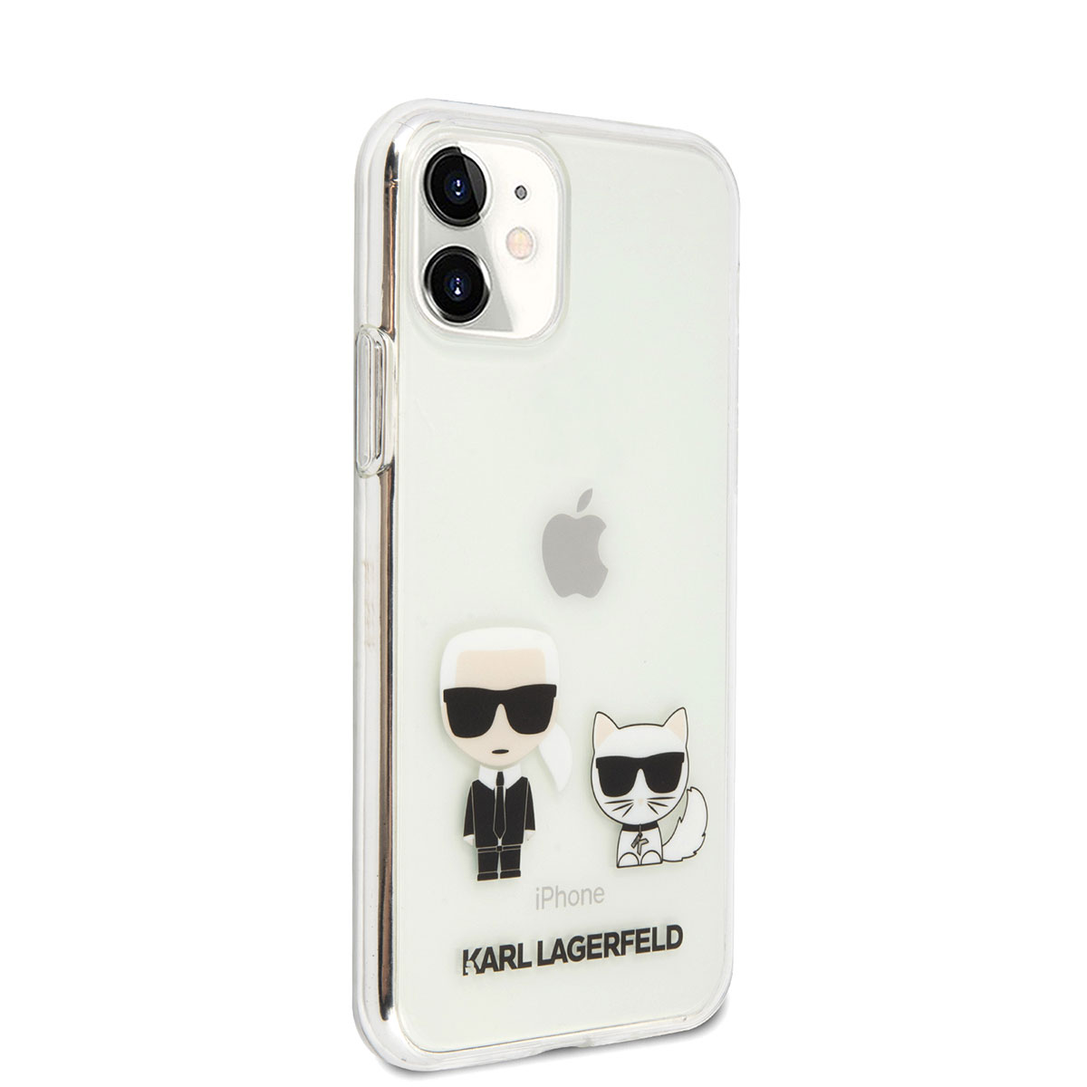 Apple iPhone 11 Kılıf Karl Lagerfeld Sert TPU K&C Dizayn Kapak - Renksiz