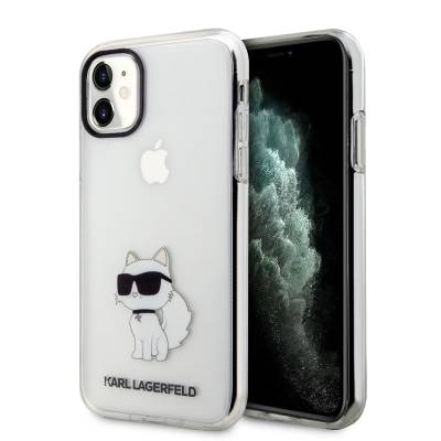 Apple iPhone 11 Kılıf Karl Lagerfeld Transparan Choupette Dizayn Kapak - Karl Lagerfeld