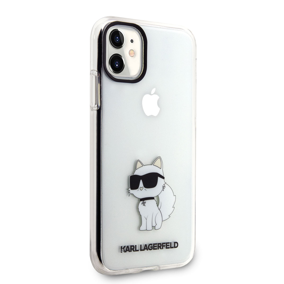 Apple iPhone 11 Kılıf Karl Lagerfeld Transparan Choupette Dizayn Kapak - Renksiz