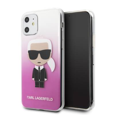 Apple iPhone 11 Kılıf Karl Lagerfeld Yarı Transparan Karl Dizayn Kapak - Karl Lagerfeld