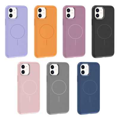 Apple iPhone 11 Kılıf M-Safe Şarj Özellikli Metal Kamera Çerçeveli Zore Edi Silikon Kapak - 23
