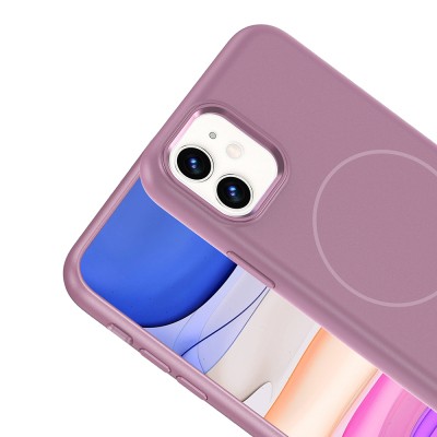 Apple iPhone 11 Kılıf M-Safe Şarj Özellikli Metal Kamera Çerçeveli Zore Edi Silikon Kapak - 18