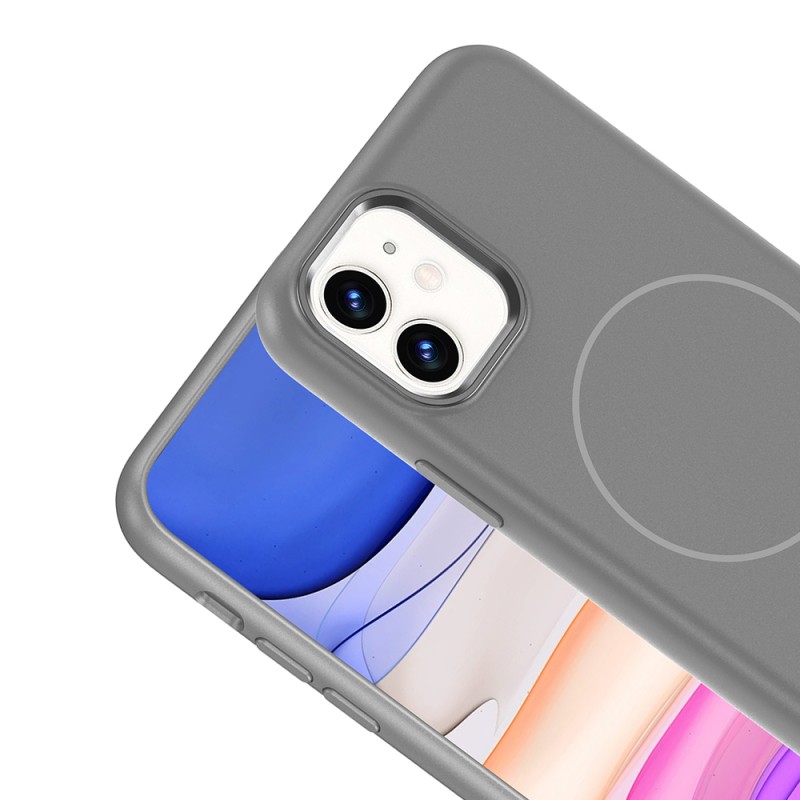 Apple iPhone 11 Kılıf M-Safe Şarj Özellikli Metal Kamera Çerçeveli Zore Edi Silikon Kapak - 21