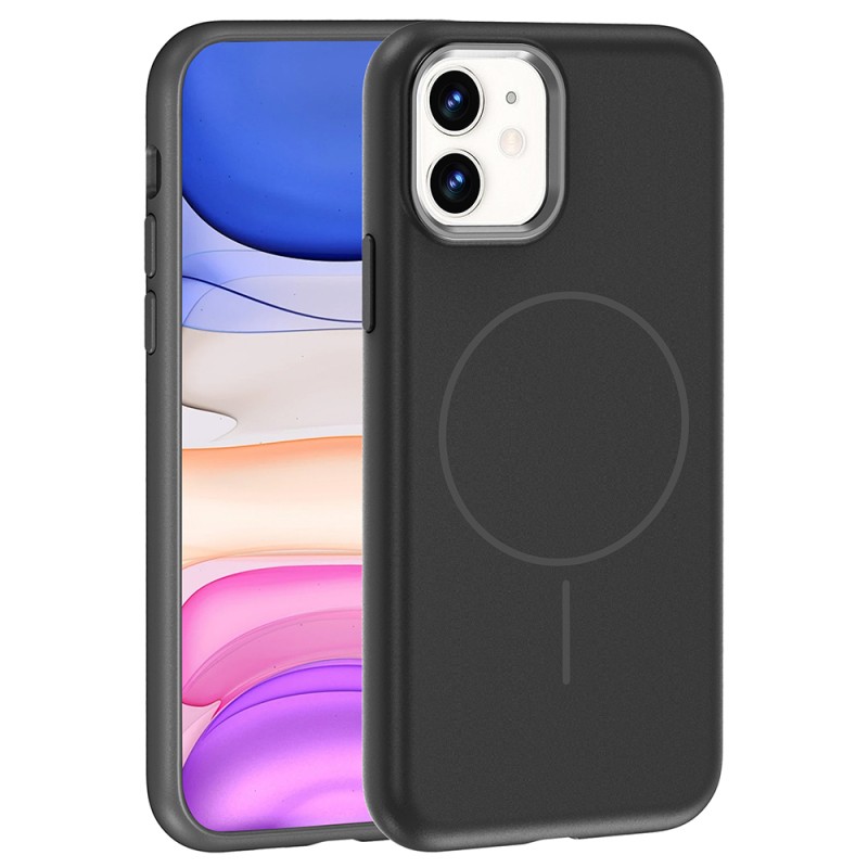 Apple iPhone 11 Kılıf M-Safe Şarj Özellikli Metal Kamera Çerçeveli Zore Edi Silikon Kapak - 4
