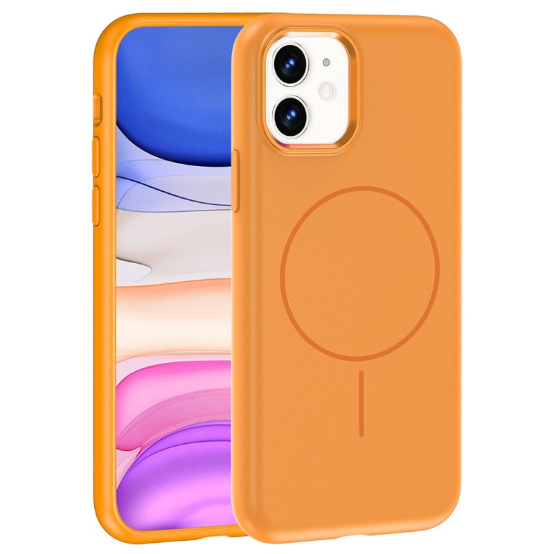 Apple iPhone 11 Kılıf M-Safe Şarj Özellikli Metal Kamera Çerçeveli Zore Edi Silikon Kapak - 7