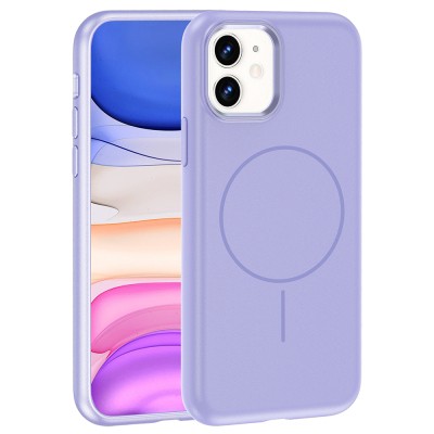 Apple iPhone 11 Kılıf M-Safe Şarj Özellikli Metal Kamera Çerçeveli Zore Edi Silikon Kapak - 8