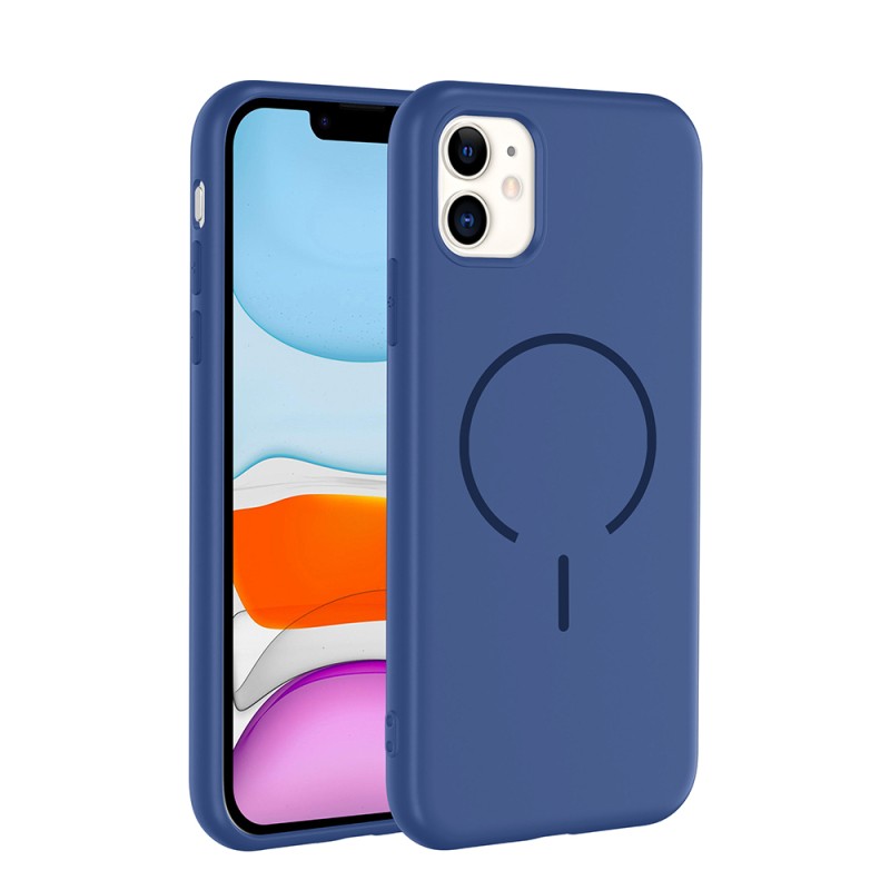 Apple iPhone 11 Kılıf M-safe Şarj Özellikli Zore Meta Kapak - 1