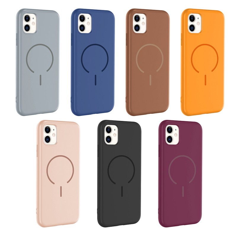 Apple iPhone 11 Kılıf M-safe Şarj Özellikli Zore Meta Kapak - 23