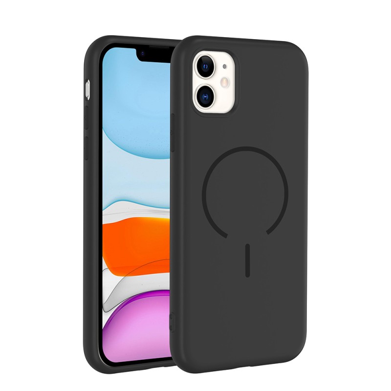 Apple iPhone 11 Kılıf M-safe Şarj Özellikli Zore Meta Kapak - 3