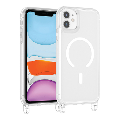 Apple iPhone 11 Kılıf M-safe Şarj Özellikli Zore X-Rop Kapak - Zore