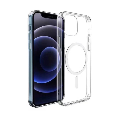 Apple iPhone 11 Kılıf M-safe Şarj Özellikli Şeffaf Sert PC Zore Embos Kapak - Zore