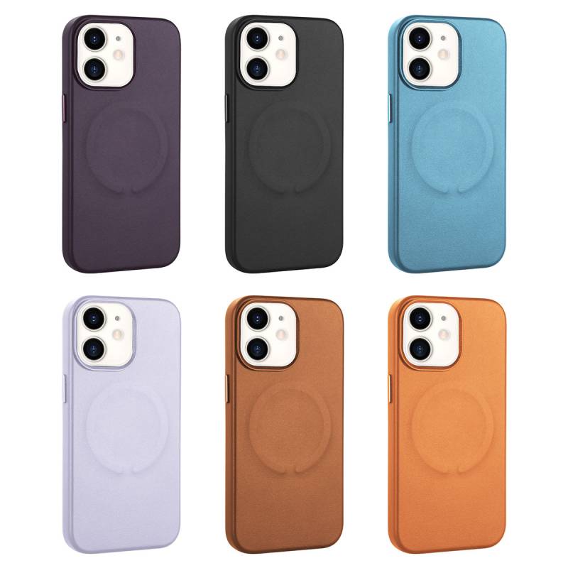 Apple iPhone 11 Kılıf PU Deri M-safe Wireless Şarj Özellikli Zore Derix Kapak - 2