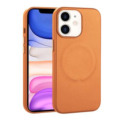 Apple iPhone 11 Kılıf PU Deri M-safe Wireless Şarj Özellikli Zore Derix Kapak Taba