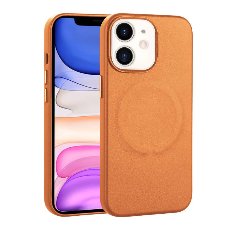 Apple iPhone 11 Kılıf PU Deri M-safe Wireless Şarj Özellikli Zore Derix Kapak - 7